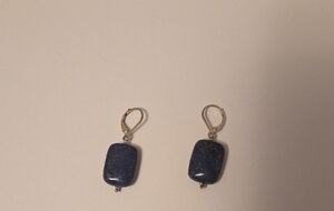 Blue Stone Drop Earrings